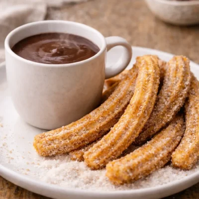 CHURROC CON CHOCOLATE RECETA