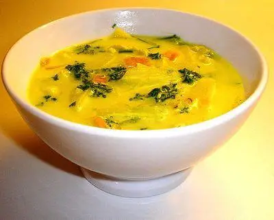 sopa de leche de coco verduras y curry thermomix