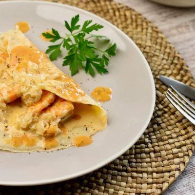 receta de crepes de langostinos thermomix