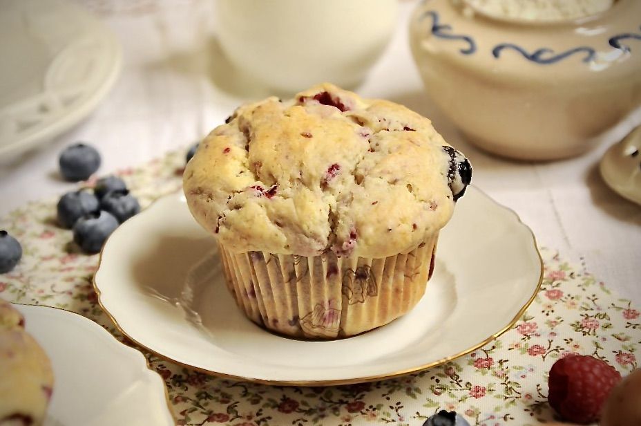 MUFFINS de ARANDANOS y FRAMBUESAS