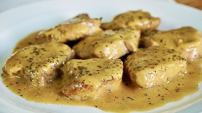 SOLOMILLOS de Pavo en SALSA de AJOS con Thermomix