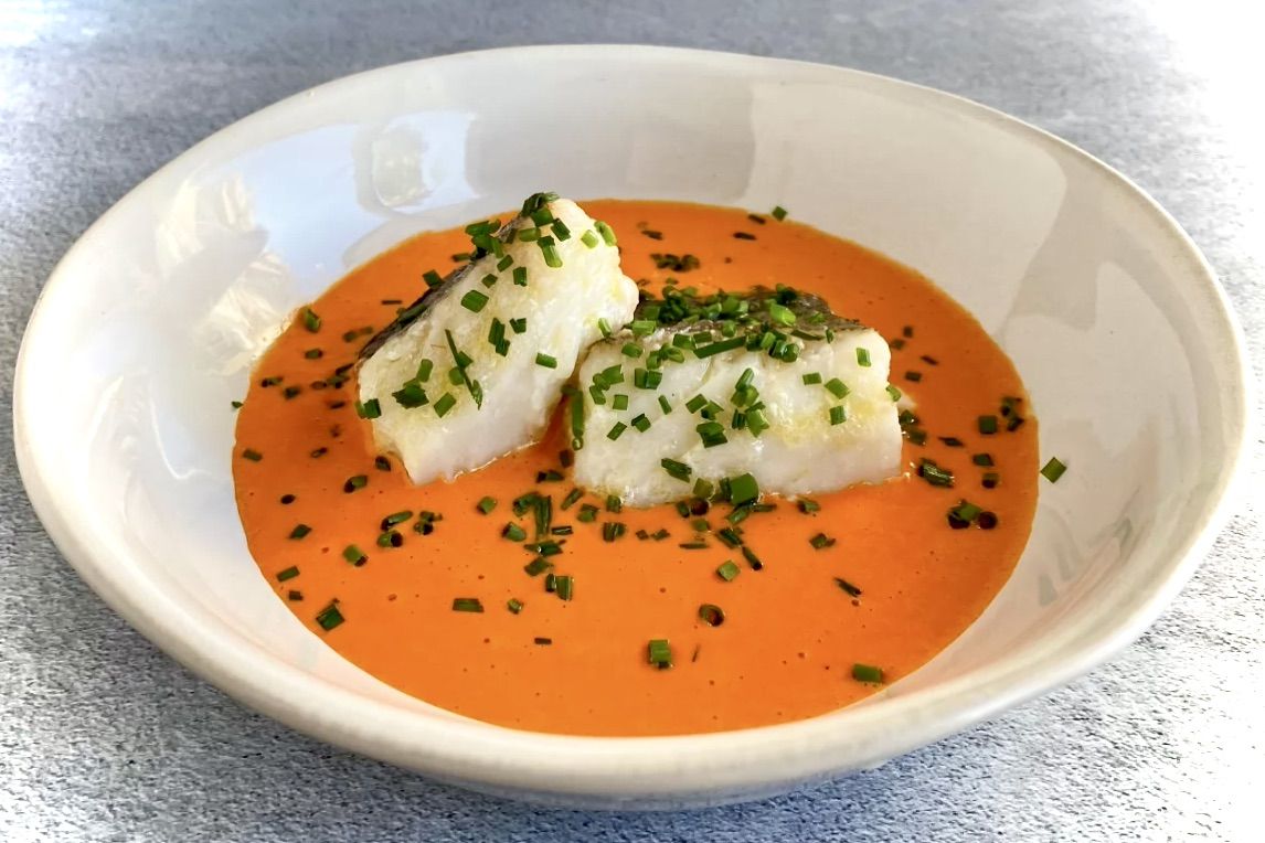 BALACAO en SALSA de PIQUILLOS con Thermomix