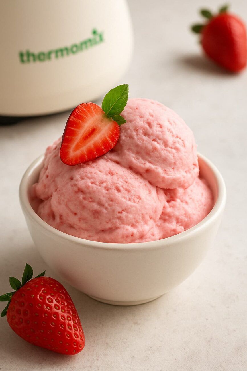 HELADO de FRESA con Thermomix